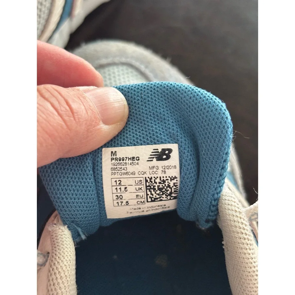 New Balance 997H Kids Blue Pink Grey Sneakers PR997HEG Size 12 Kids